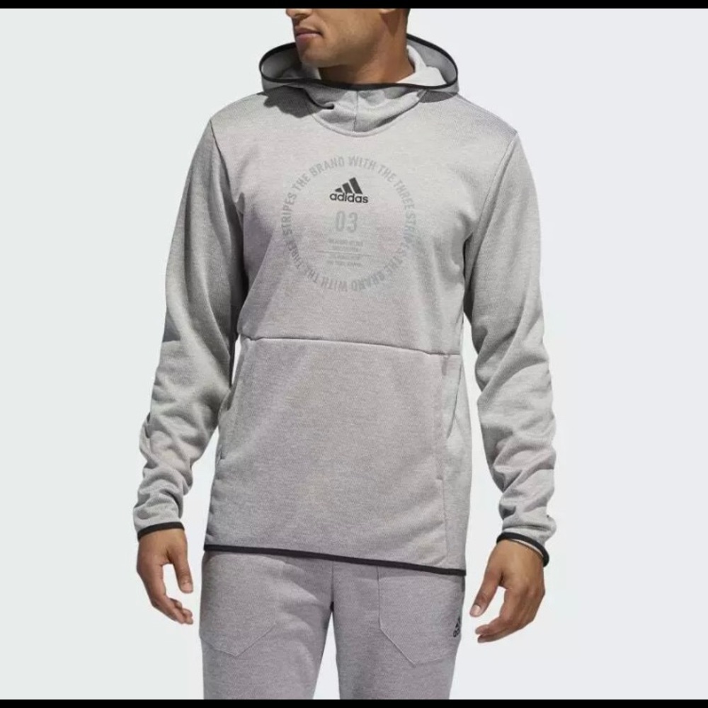 adidas Men's hoodie and Pants, Solid Grey